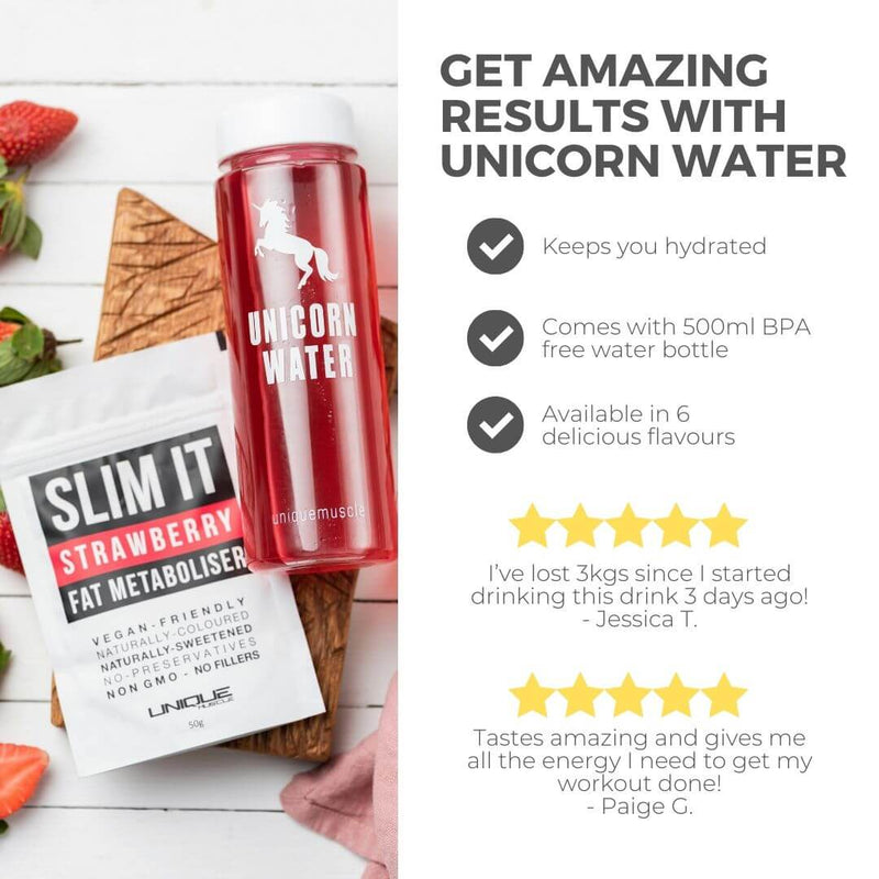 Unicorn Water Pack, Flavour Weight Loss Drink - Unique Muscle