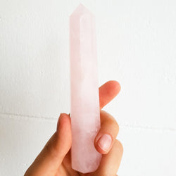 Rose Quartz Pointed Crystal Wand